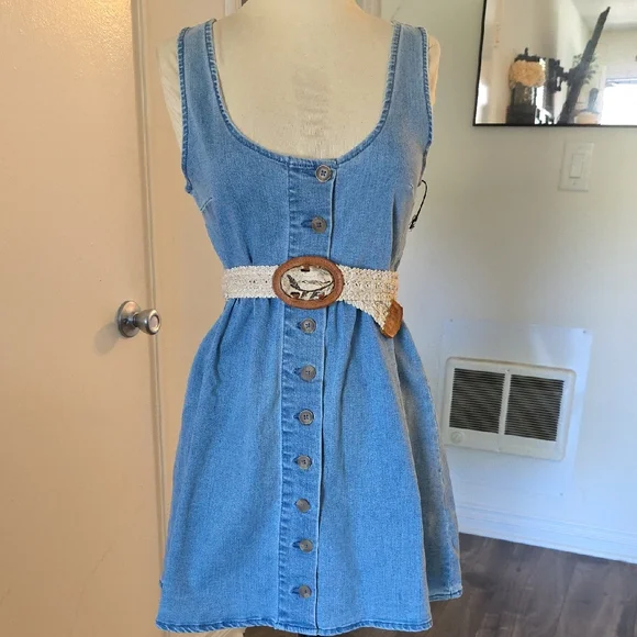 knee length dresses for ladies Frayed Denim Tube Mini Dress main image 0